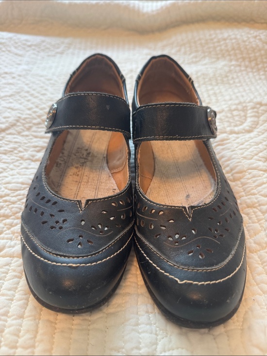 JBL Shoes - Womens Black Orthopedic Mary Shoes with Perforated Detail 38